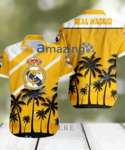 Real Madrid FC Logo Button Down Hawaiian Shirt Hip Summer Trend