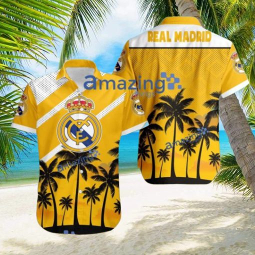 Real Madrid FC Logo Button Down Hawaiian Shirt Hip Summer Trend