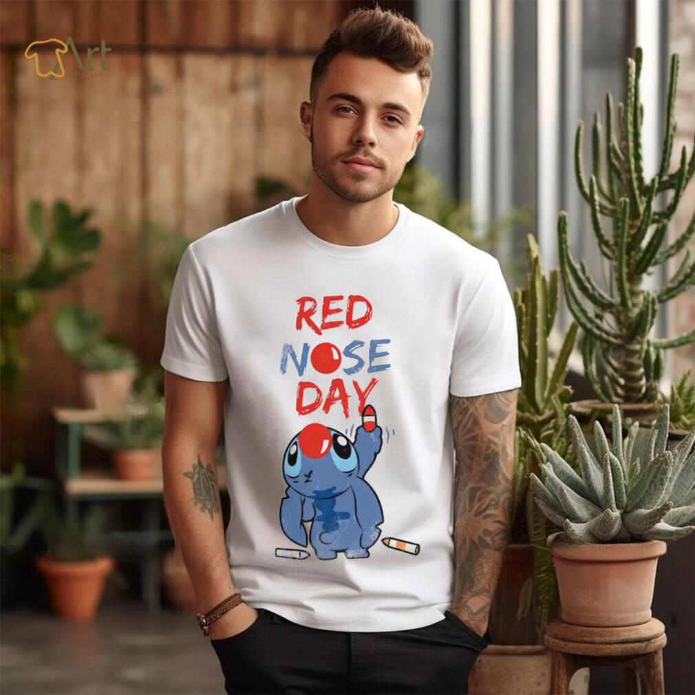 Red nose day Stitch cartoon character shirt Red nose day Stitch cartoon character shirt