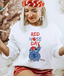 Red nose day Stitch cartoon character shirt