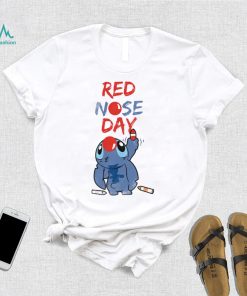 Red nose day Stitch cartoon character shirt