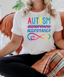 Retro Autism Acceptance Red Instead Autism shirt