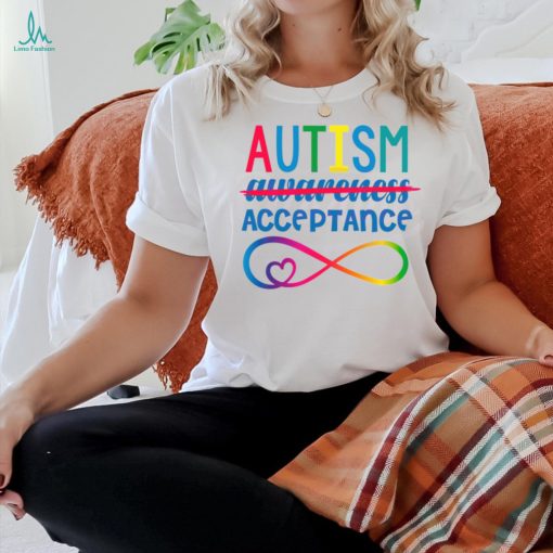 Retro Autism Acceptance Red Instead Autism shirt