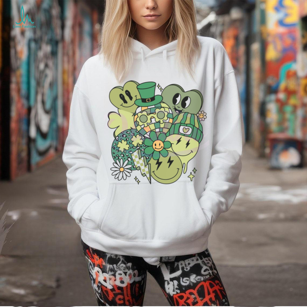Retro Patricks Day Doodles Smiley Face shirt Retro Patricks Day Doodles Smiley Face shirt