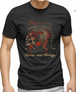 Retro Vintage American Motorcycle Indian For Old Biker Shirt