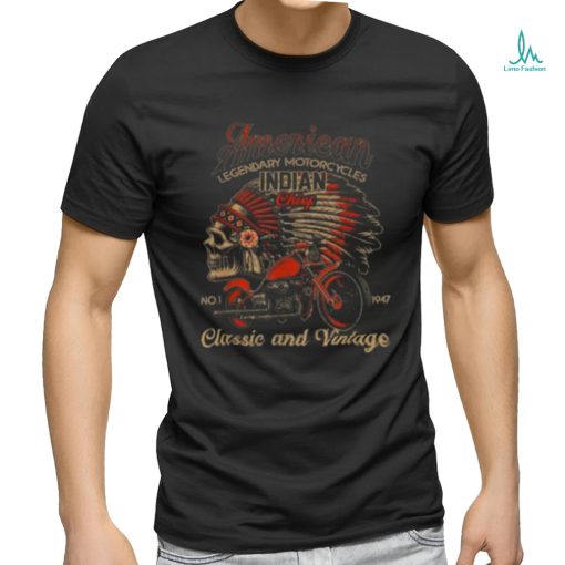 Retro Vintage American Motorcycle Indian For Old Biker Shirt