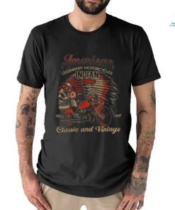 Retro Vintage American Motorcycle Indian For Old Biker Shirt