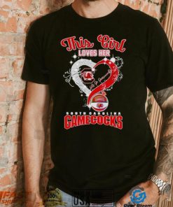 Rhinestone heart This girl loves her South Carolina Gamecocks shirt