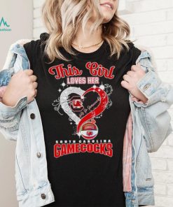 Rhinestone heart This girl loves her South Carolina Gamecocks shirt