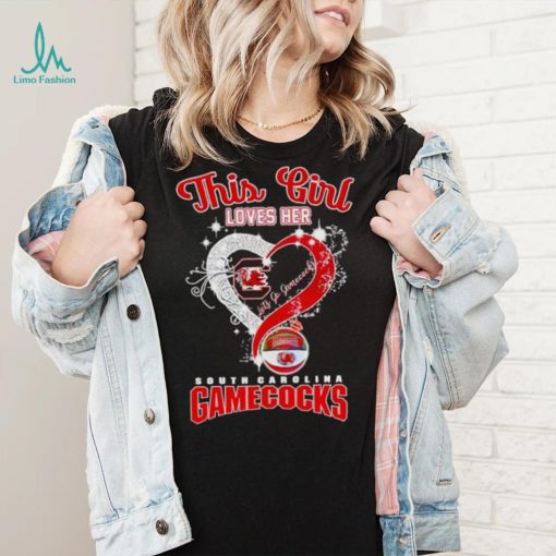 Rhinestone heart This girl loves her South Carolina Gamecocks shirt