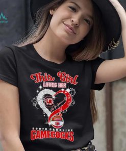 Rhinestone heart This girl loves her South Carolina Gamecocks shirt