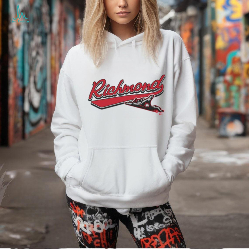 Richmond Flying Squirrels Champion Women's Cropped Raglan Tee shirt Richmond Flying Squirrels Champion Women's Cropped Raglan Tee shirt