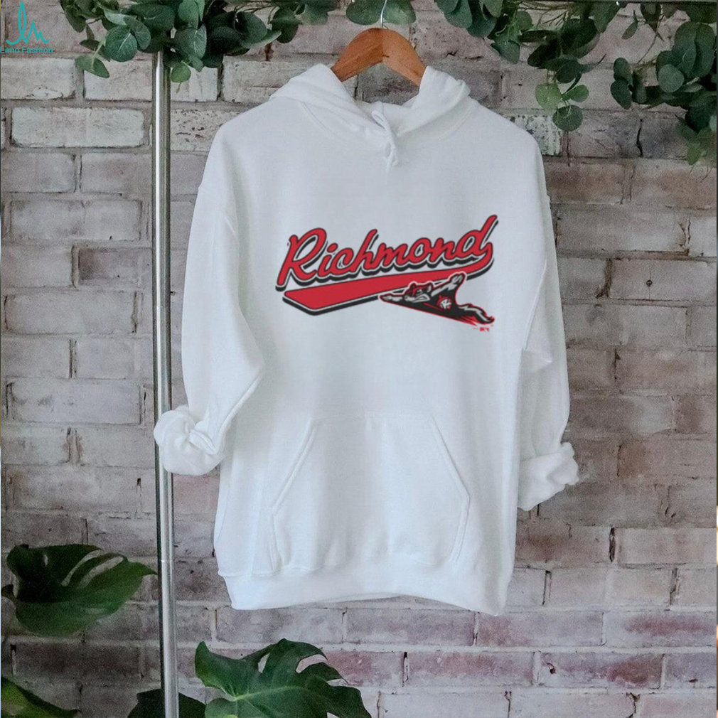 Richmond Flying Squirrels Champion Women's Cropped Raglan Tee shirt Richmond Flying Squirrels Champion Women's Cropped Raglan Tee shirt