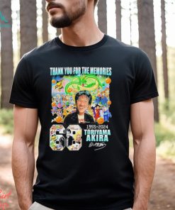 Rip Akira Toriyama Dragon Ball 68 Years 1955 2024 thank you for the memories signature shirt