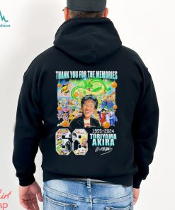Rip Akira Toriyama Dragon Ball 68 Years 1955 2024 thank you for the memories signature shirt, hoodie, sweater, long sleeve and tank top Rip Akira Toriyama Dragon Ball 68 Years 1955 2024 thank you for the memories signature shirt