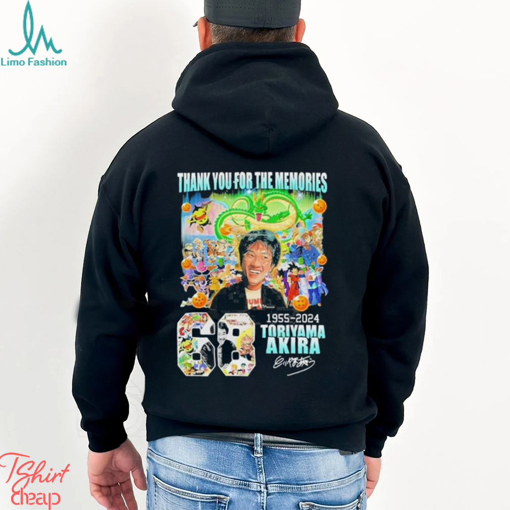 Rip Akira Toriyama Dragon Ball 68 Years 1955 2024 thank you for the memories signature shirt Rip Akira Toriyama Dragon Ball 68 Years 1955 2024 thank you for the memories signature shirt