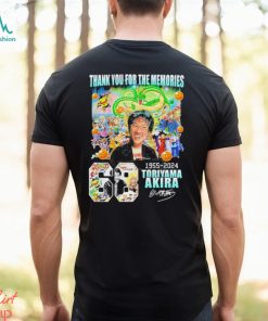 Rip Akira Toriyama Dragon Ball 68 Years 1955 2024 thank you for the memories signature shirt, hoodie, sweater, long sleeve and tank top Rip Akira Toriyama Dragon Ball 68 Years 1955 2024 thank you for the memories signature shirt