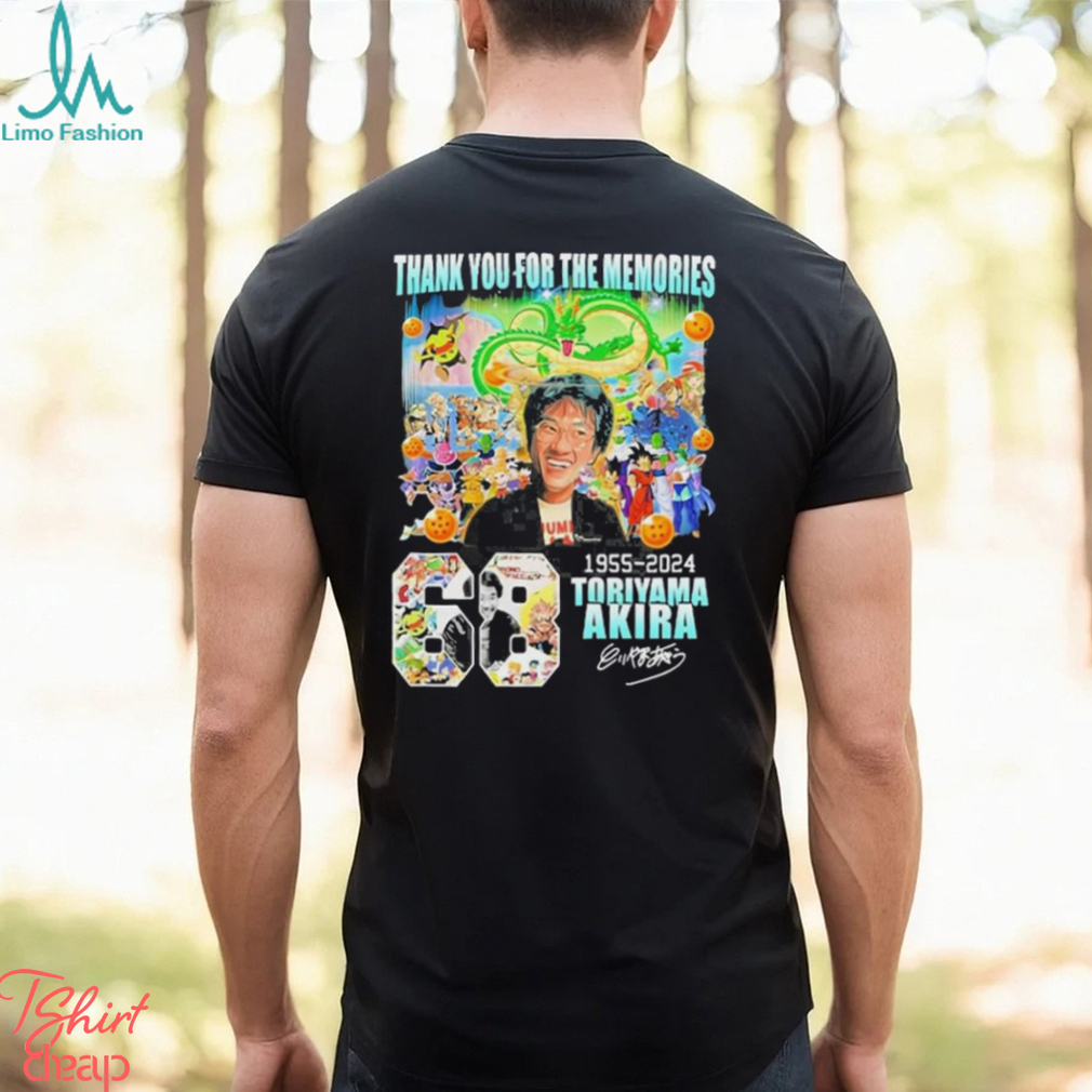Rip Akira Toriyama Dragon Ball 68 Years 1955 2024 thank you for the memories signature shirt Rip Akira Toriyama Dragon Ball 68 Years 1955 2024 thank you for the memories signature shirt