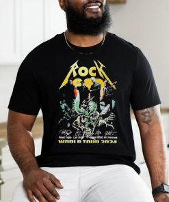 Rock God Metallica World Tour 2024 signatures T Shirt