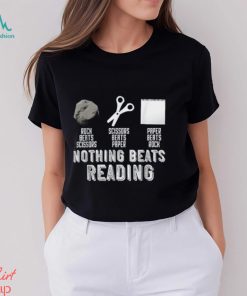 Rock Paper Scissors Vintage Nothing Beats Reading Hand Game T Shirt