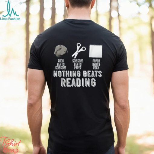 Rock Paper Scissors Vintage Nothing Beats Reading Hand Game T Shirt