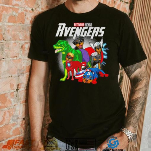 Rottweiler Rottweiler dogs Rvengers team heroes cartoon shirt