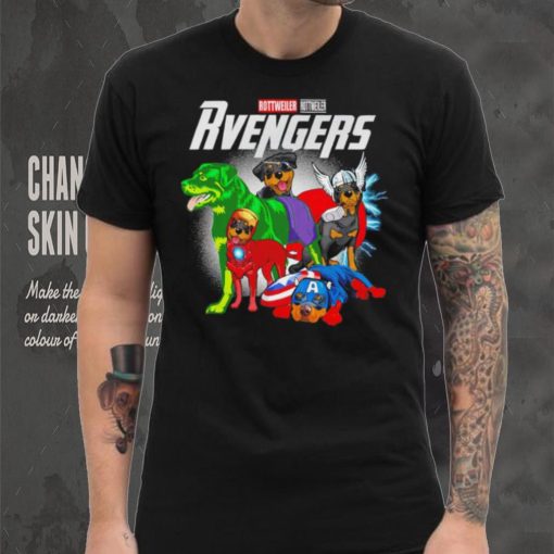 Rottweiler Rottweiler dogs Rvengers team heroes cartoon shirt