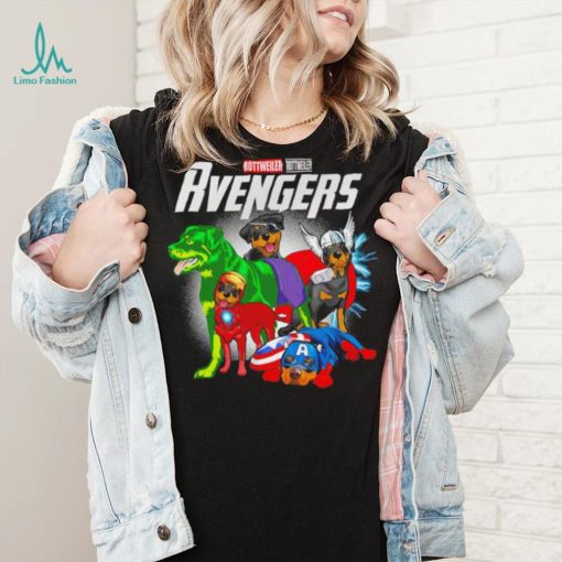 Rottweiler Rottweiler dogs Rvengers team heroes cartoon shirt