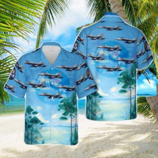 Royal Australian Air Force FA 18 Hornet No. 3 Squadron 3D Hawaiian Shirt Button Beach Shirt