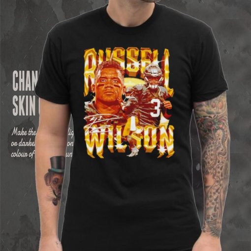 Russell Wilson number 3 Pittsburgh Steelers football player signature vintage shirt