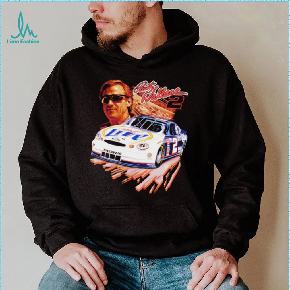 Rusty Wallace number 2 Miller Lite 1990s signature vintage shirt Rusty Wallace number 2 Miller Lite 1990s signature vintage shirt