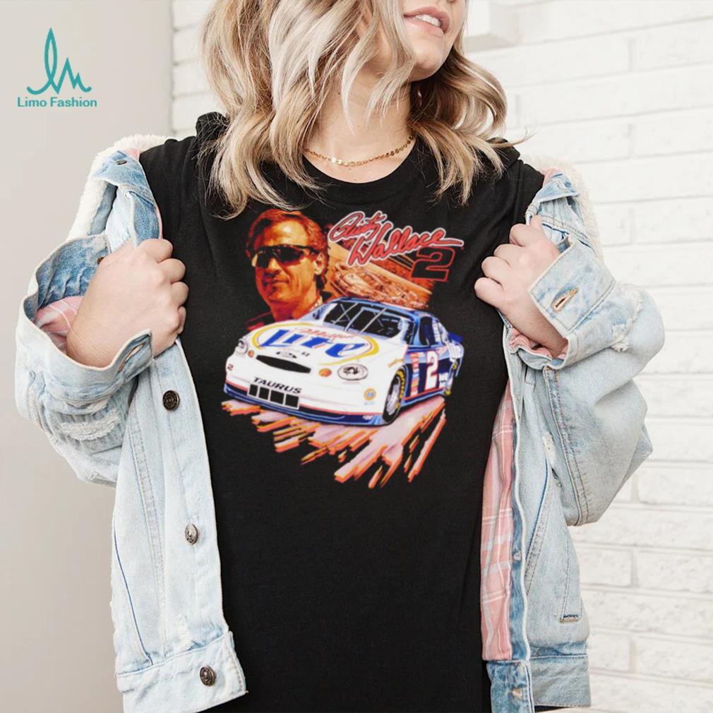 Rusty Wallace number 2 Miller Lite 1990s signature vintage shirt Rusty Wallace number 2 Miller Lite 1990s signature vintage shirt