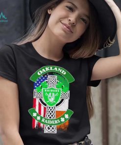 Saint Patrick’s day shamrock Oakland Raiders flag logo shirt