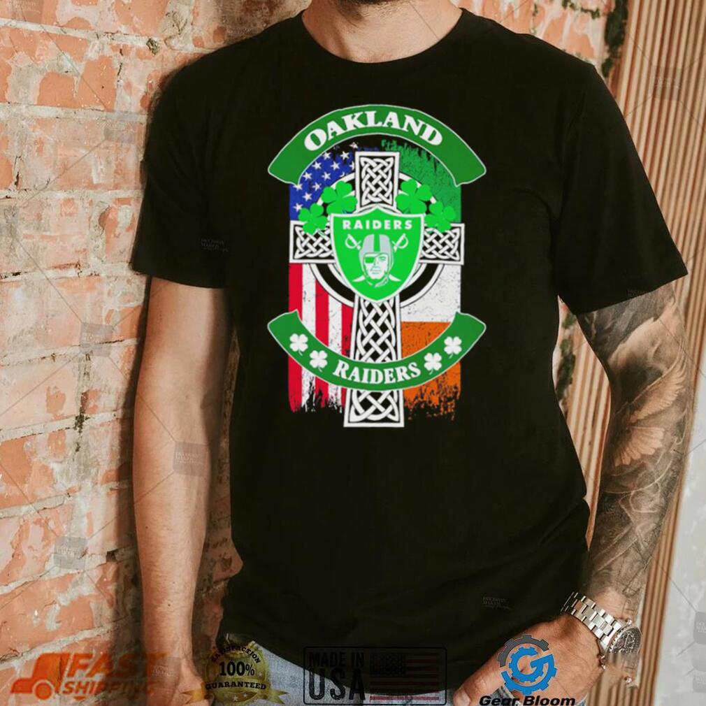 Saint Patrick’s day shamrock Oakland Raiders flag logo shirt Saint Patrick’s day shamrock Oakland Raiders flag logo shirt