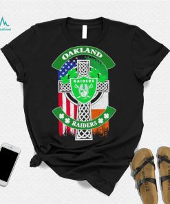 Saint Patrick’s day shamrock Oakland Raiders flag logo shirt, hoodie, sweater, long sleeve and tank top Saint Patrick’s day shamrock Oakland Raiders flag logo shirt