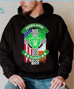 Saint Patrick’s day shamrock Oakland Raiders flag logo shirt, hoodie, sweater, long sleeve and tank top Saint Patrick’s day shamrock Oakland Raiders flag logo shirt