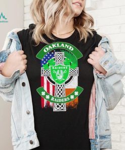 Saint Patrick’s day shamrock Oakland Raiders flag logo shirt, hoodie, sweater, long sleeve and tank top Saint Patrick’s day shamrock Oakland Raiders flag logo shirt