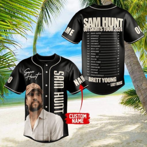 Sam Hunt Outskirts Tour 2024 Custom Baseball Jersey]