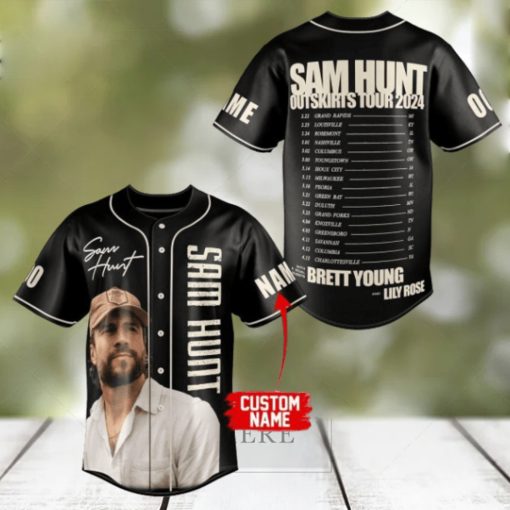 Sam Hunt Outskirts Tour 2024 Custom Baseball Jersey]