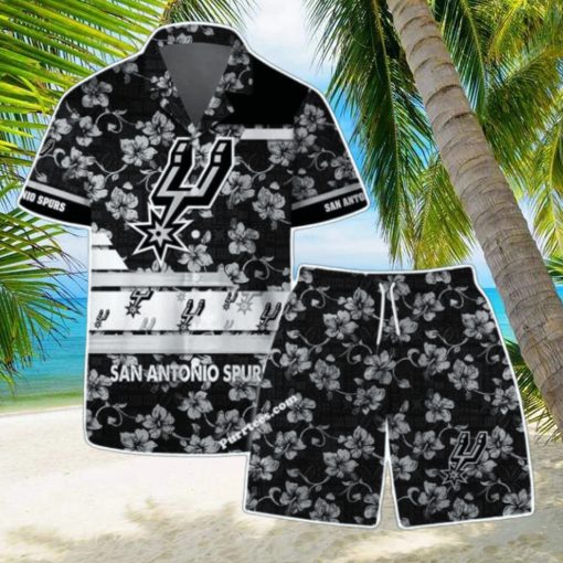 San Antonio Spurs Team Logo Pattern Vintage Aloha Hawaiian Shirt & Short