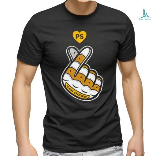 San Diego finger heart shirt