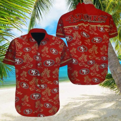 San Francisco 49ers Hawaiian Shirt Island Pattern Summer Beach Gift