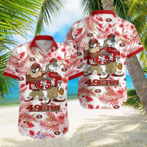 San Francisco 49ers Hawaiian Shirt Taz and Bugs For NFL Team