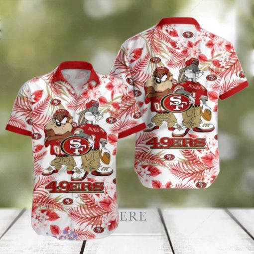 San Francisco 49ers Hawaiian Shirt Taz and Bugs For NFL Team