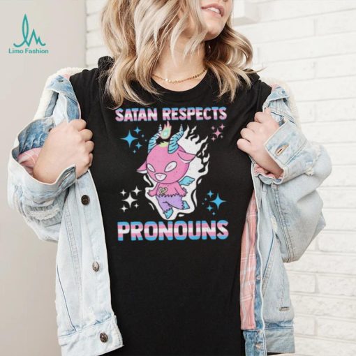 Satan Respects Pronouns gay LGBT shirt