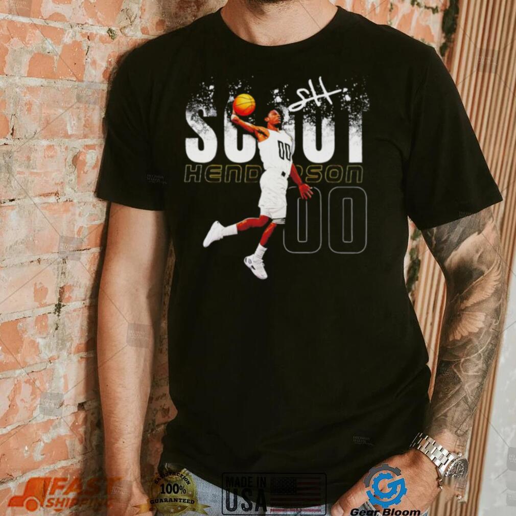 Scoot Henderson professional basketball player Portland Trail Blazers number 00 signature shirt Scoot Henderson professional basketball player Portland Trail Blazers number 00 signature shirt
