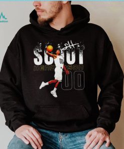 Scoot Henderson professional basketball player Portland Trail Blazers number 00 signature shirt