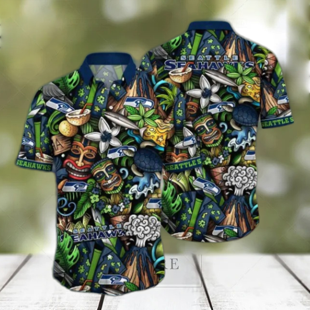 Seattle Seahawks NFL Flower Hawaii Shirt And Tshirt For Fans Seattle Seahawks NFL Flower Hawaii Shirt And Tshirt For Fans