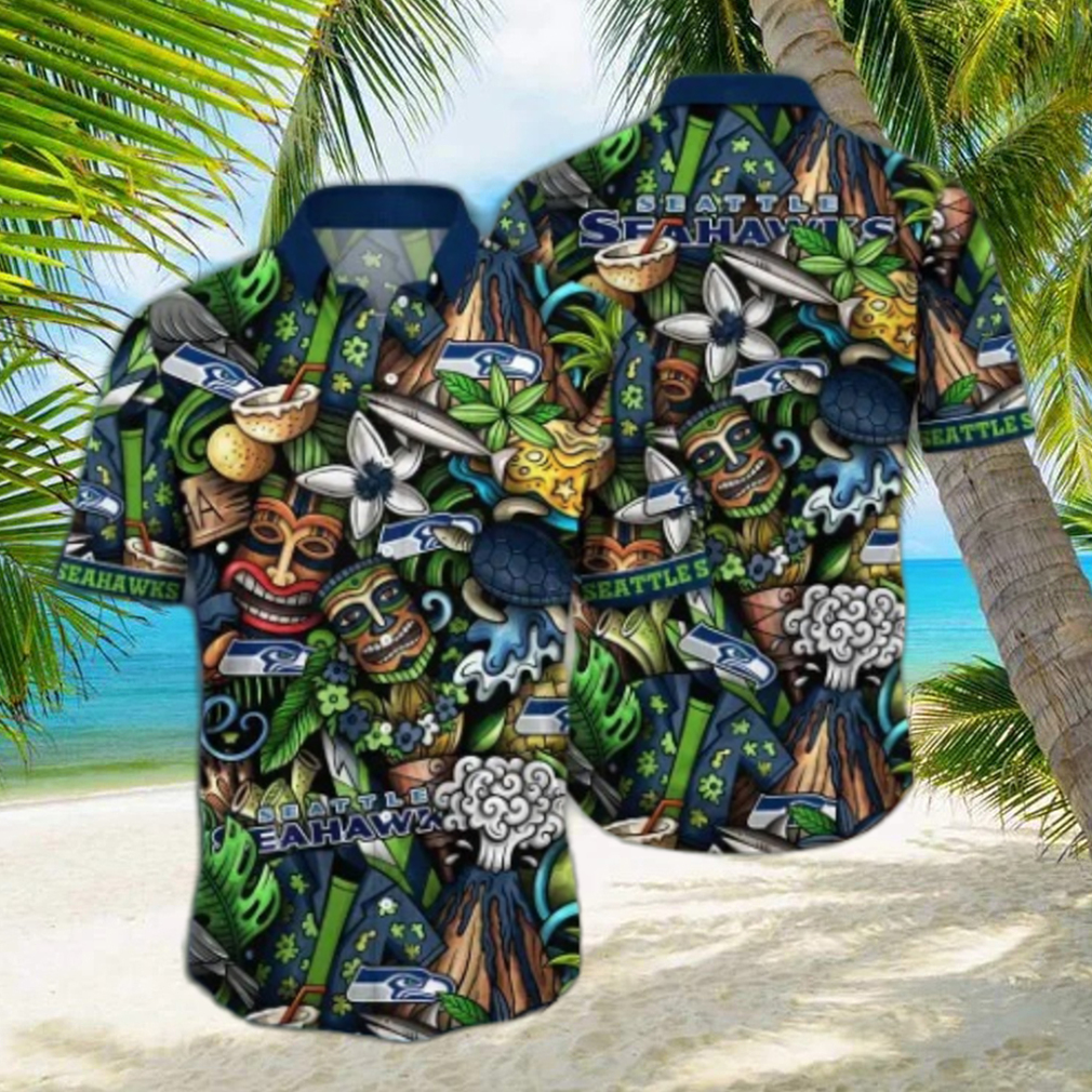 Seattle Seahawks NFL Flower Hawaii Shirt And Tshirt For Fans Seattle Seahawks NFL Flower Hawaii Shirt And Tshirt For Fans