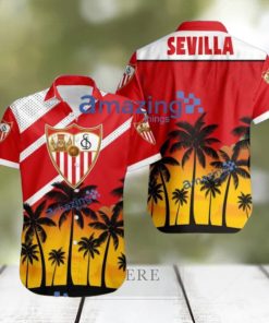 Sevilla FC Logo Button Down Hawaiian Shirt Hip Summer Trend